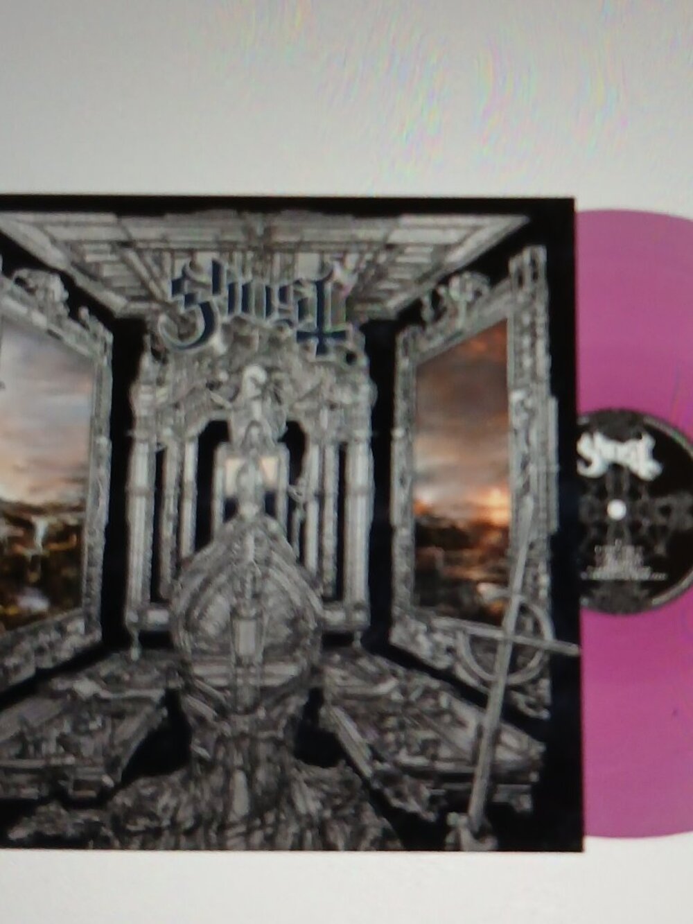 Ghost “Skeleta” Limited Edition LP – Violet Mist (NEW) + Band Tee Large
